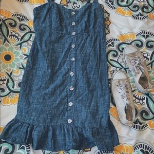 Denim button dress